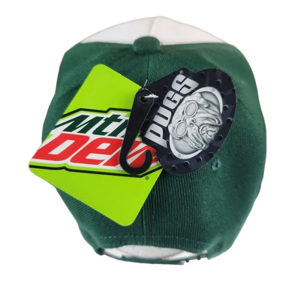 Mountain Dew Embroidered Snap Back Hat Cap 2017 New Pugs OSFM Flat Bill - Picture 8 of 11